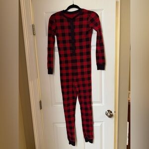 LL Bean Youth Pajamas Size 14 Boys/Girls Red Buffalo Plaid